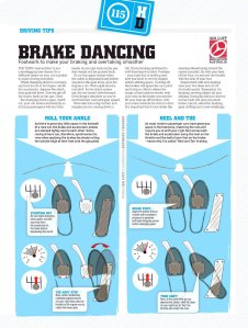 Heel and toe method for braking and overtaking, Motor magazine, April 2009