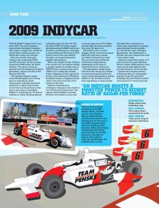 Indycar cutaway, Motor magazine, July 2009